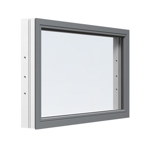 Fast fönster Energi Aluminium 7, 11, Askgrå