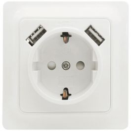 VÄGGUTTAG GAMMA 1-VÄGS+2XUSB MALMBERGS