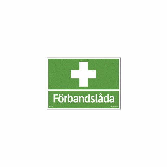 SKYLT FÖRBANDSLÅDA 210X148 PL
