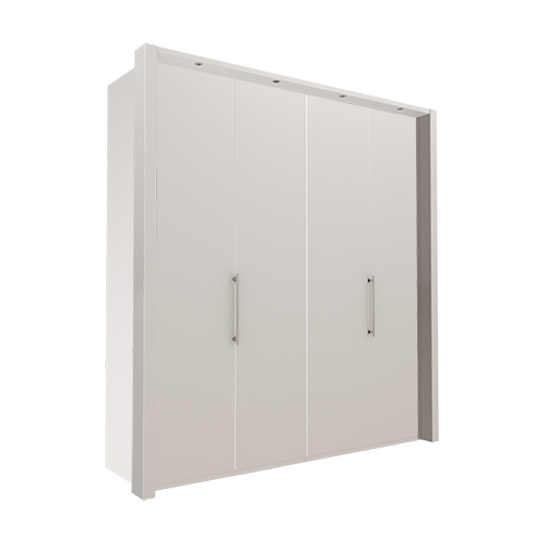 Garderob Atlanta - Vit 200 cm, 216 cm, Med ram