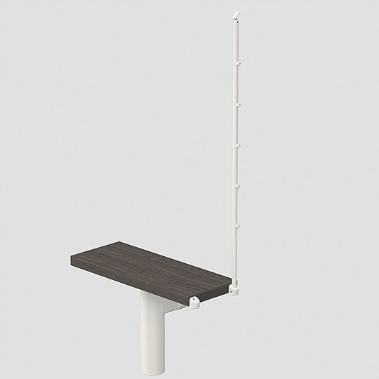 Fontanot Spin R 010 A - Extra steg trappa Vit / Mörk alm, 80 cm