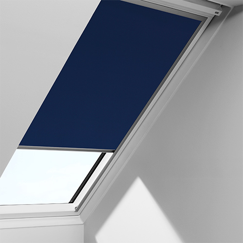 Mörkblå med eldrift Mörkläggningsgardin 10 x 12