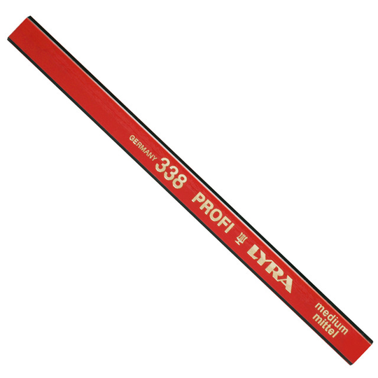 SNICKARPENNA 180MM RÖD MEDELHÅRD