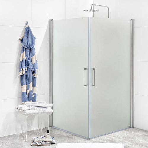 Duschvägg Noro Fix Trend Rak 800 x 900 mm , Frostat glas