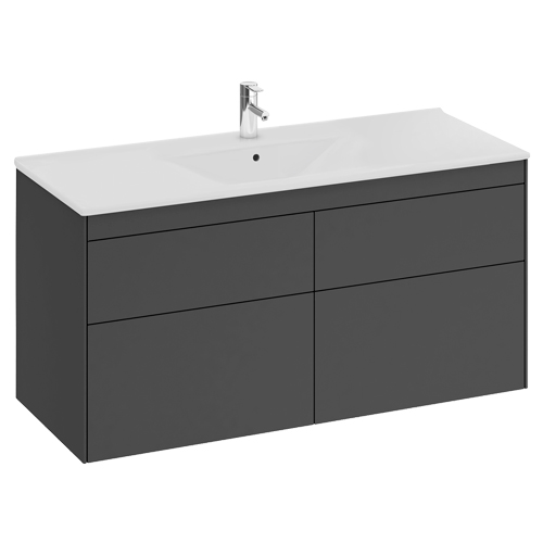 Kommod med tvättställ IFÖ Sense 1200 mm (1 blandarhål), Grå