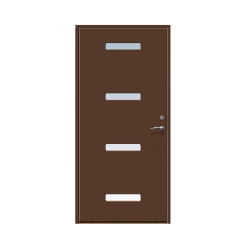 Enkeldörr till villa Mellby 9 x 20, Vänsterhängd, Nötbrun