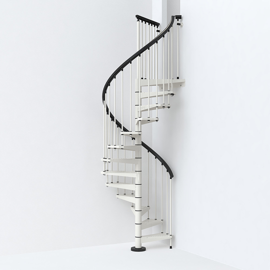 Fontanot spiraltrappa SKY 030 - Trappa 120 cm, Vit, 337-377 cm