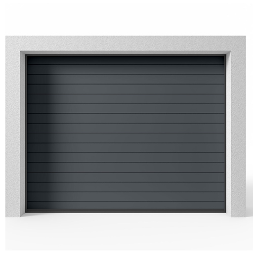 Garageport Takskjutport Modern Randig Antracitgrå, 2400x2000