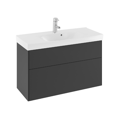 Kommod med tvättställ IFÖ Sense Compact 900 mm, Grå