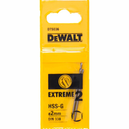 BORR HSS EXT2 2,0MM 2-PACK DT5036