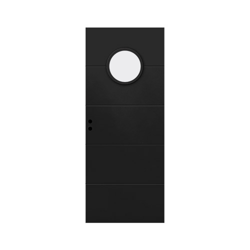 Innerdörr Ingarö Grunda Design 9 x 20, Svart, Frostat glas