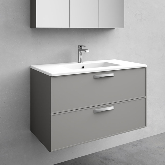 Kommod med tvättställ Noro Vogue Grå 900 mm