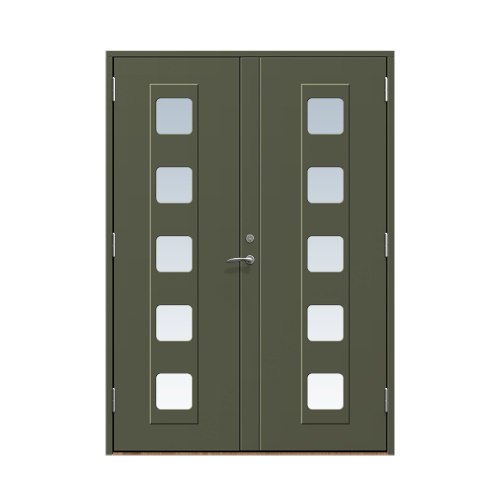 Entrédörr till villa Haga 15 x 21, Vänster gångdörr, Olivgrön
