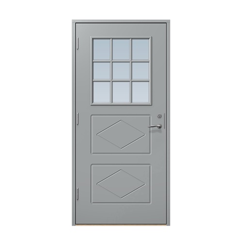 Entrédörr till villa Benarp 9 x 21, Vänsterhängd, Stengrå