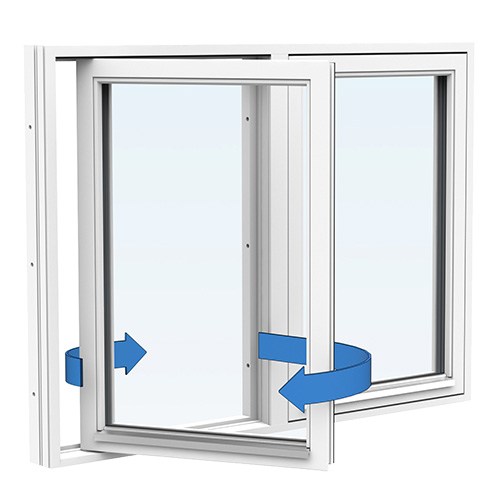 Energi Trä Sideswing-fönster 14, 6, Klart energiglas 1,1