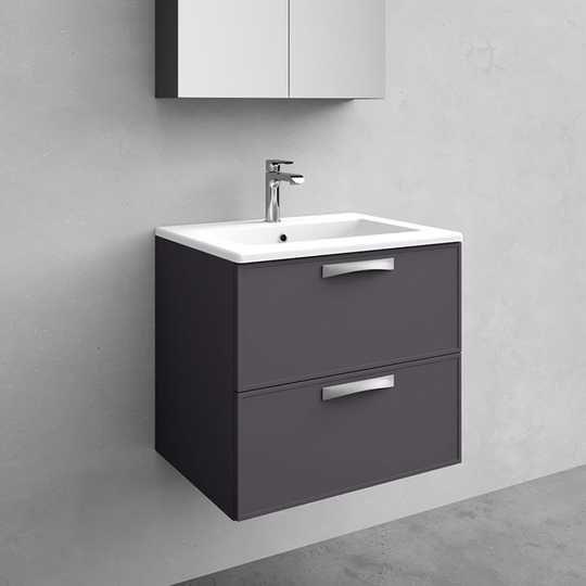 Kommod med tvättställ Noro Vogue Antracit 600 mm, Gjuten betong