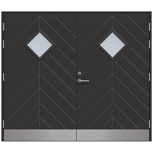 Slagport Saxtorp 2500 x 2000 mm, Frostat glas, Grafitsvart