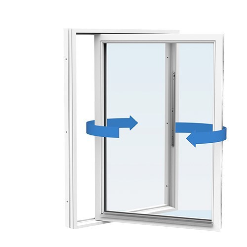 Energi Trä Sideswing-fönster 5, 6, Klart energiglas 1,1