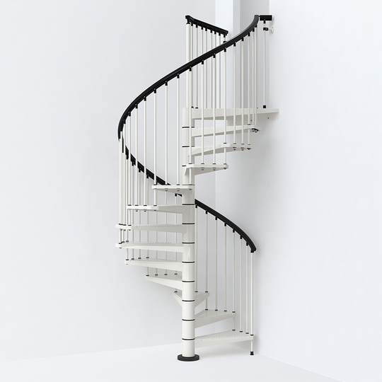 Fontanot spiraltrappa SKY 030 - Trappa 160 cm, Vit, 295-330 cm