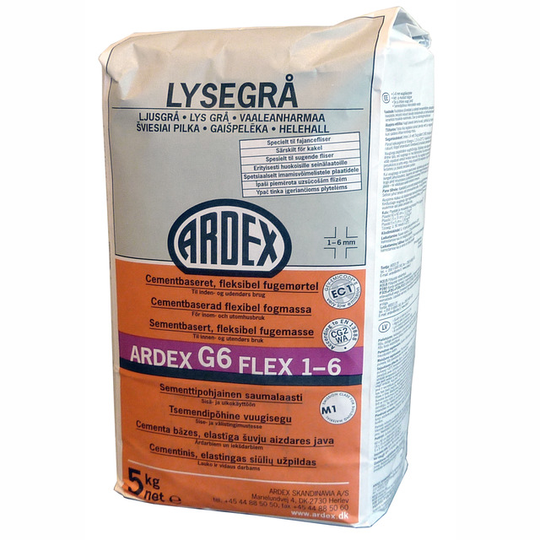 KAKELFOG G6 FLEX LJUSGRÅ 5KG