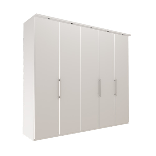 Garderob Atlanta - Vit 250 cm, 236 cm, Med kornisch