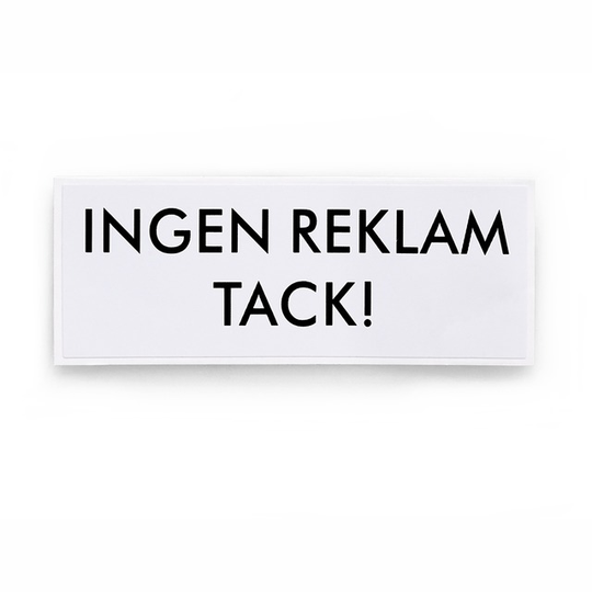 DEKAL 796 INGEN REKLAM VIT SB