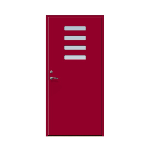 Enkeldörr till villa Röshult 10 x 20, Högerhängd, Hallonröd
