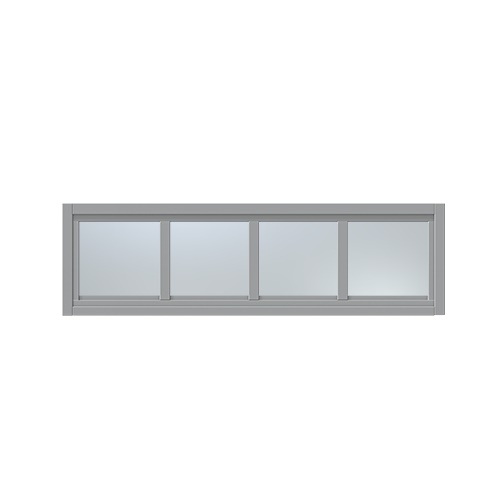 Överljus med spröjs Näs 14x5, Stengrå, Frostat glas