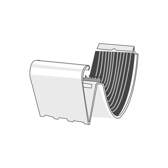 RÄNNSKARV SVART 100MM
