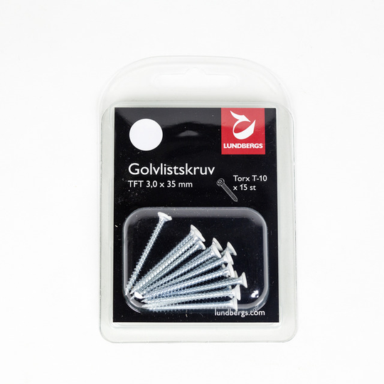 GOLVLISTSKRUV TFT VIT 3.0X35