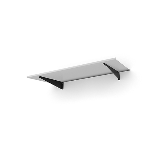 Entrétak Easy Collection - Flat Flat Svart, Flat Svart, Vit aluminium