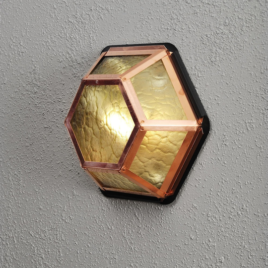 E27 Konstsmide Castor väggplafond Koppar