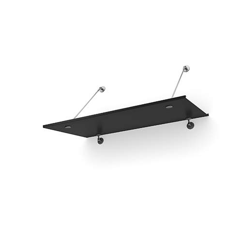 Entrétak Easy Collection - Tube Svart aluminium, Svart aluminium, 1500 mm