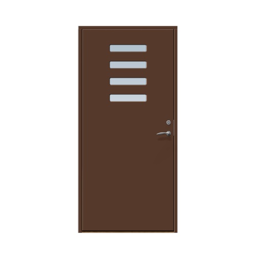 Enkeldörr till villa Röshult 10 x 20, Vänsterhängd, Nötbrun