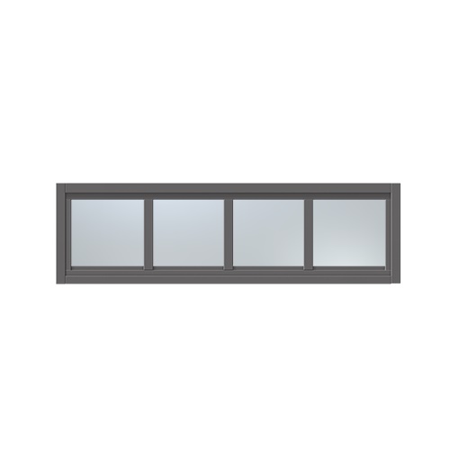 Överljus med spröjs Näs 10x4, Mörkgrå, Frostat glas