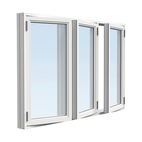 Sidohängt 3-bågar Tradition Aluminium 18, 14, Isolerglas plus 1,2