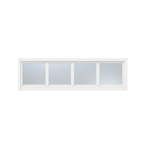 Överljus med spröjs Näs 14x4, Vit, Frostat glas