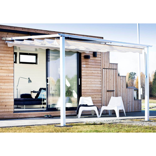 Aluminium Jabo pergola väggfast 3x4 m Vit
