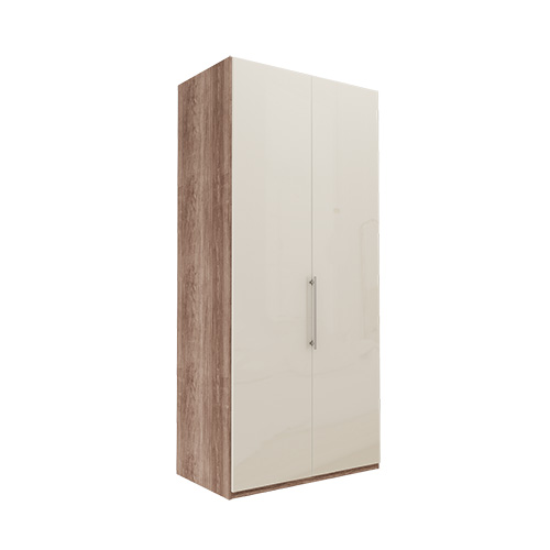 Garderob Atlanta - Mörk rustik ek 236 cm, Höger, Utan kornisch