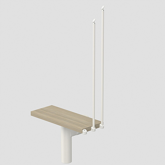 Fontanot Spin R 030 - Extra steg trappa Vit / Ljus alm, 80 cm