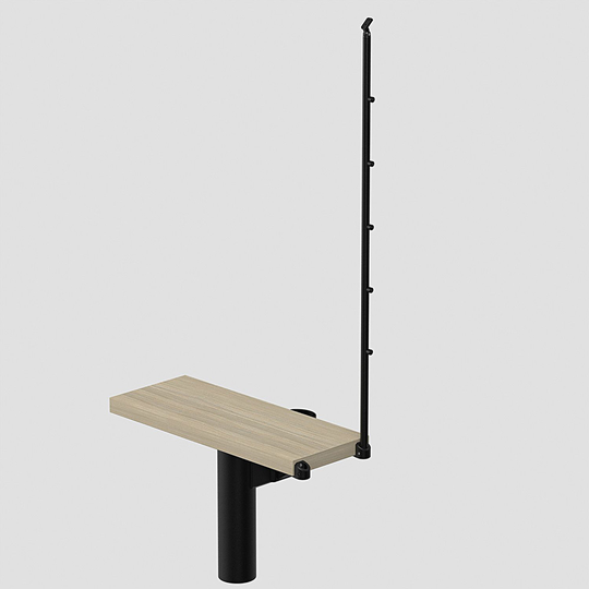 Fontanot Spin R 010 A - Extra steg trappa Svart / Ljus alm, 90 cm